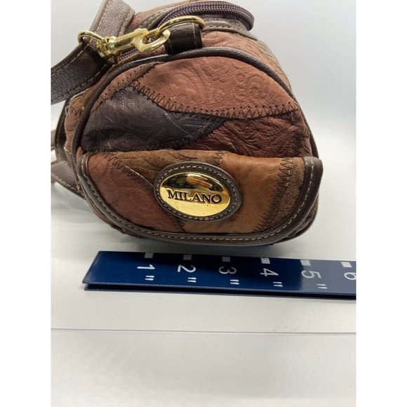 Milano Womens Baguette Bags Brown Patchwork - Picture 3 of 11